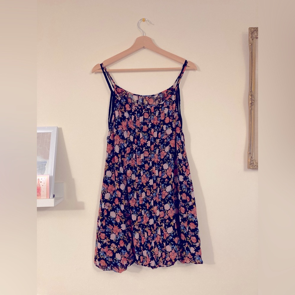 Vintage Zara Floral Mini Dress Comfortable Flowy Baby Doll Bubble Dress Size 5